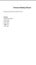 Premium  weekly  planner bundle (Copy)