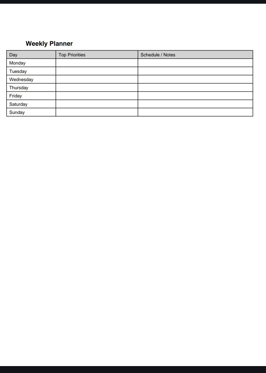 Premium  weekly  planner bundle (Copy)